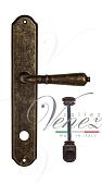 Дверная ручка Venezia на планке PL02 мод. Vignole (ант. бронза) сантехническая