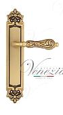 Дверная ручка Venezia на планке PL96 мод. Monte Cristo (франц. золото) проходная