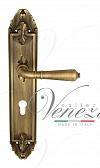 Дверная ручка Venezia на планке PL90 мод. Vignole (мат. бронза) под цилиндр