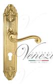Дверная ручка Venezia на планке PL90 мод. Vivaldi (полир. латунь) под цилиндр