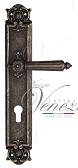 Дверная ручка Venezia на планке PL97 мод. Castello (ант. бронза) под цилиндр
