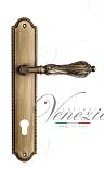 Дверная ручка Venezia на планке PL98 мод. Monte Cristo (мат. бронза) под цилиндр